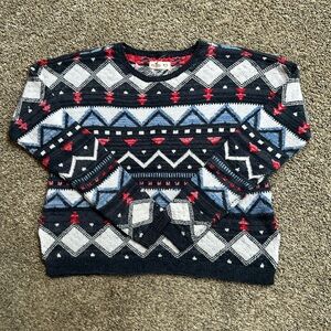 Hollister Sweater Women’s Size M/L Long Sleeve Red White Blue